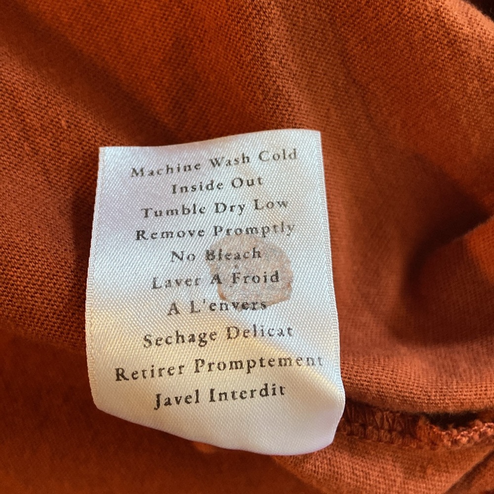 Frank and Eileen  Luxe Rust Long Sleeve  Casual Everyday Top 3516 - Picture 7 of 8